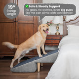 3-in-1 Dog Ramp 18.9"×17.7"×18.9" with Storage – Pet Stairs for Senior & Injured Dogs & Cats, Hidden Storage Footstool, Ottoman Anti-Slip, Supports 220 lbs for Beds & Sofas
