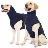 ROZKITCH Anti-Anxiety Dog Shirt, Breathable Pet Vest for Storms & Fireworks, Dog Calming Hoodie with Ear Cover for Separation Relief NavyBlue XL