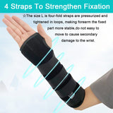 TANDCF Unisex Forearm and Wrist Support Splint Brace Double Fixation Wrist Brace for Carpal Tunnel,Adjustable Night Time Forearm Immobilizer Brace Splints,12.2 inch (31cm) length(LH/L)