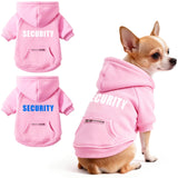 Otunrues Dog Hoodie for Large Dogs Glow-in-The-Dark Security Dog Sweater Sweatshirt Hooded Soft Brushed Fleece WinterClothes with Dual Pocket Zip Puppy Hoodies Pink XL