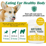 Senior Dog Dental & Supplement Powder - Contains Vitamin E, Glucosamine, Omega-3 and Probiotics - Effectively Removes Tartar Buildup, Supports Your Dog's Dental, Joint, and Digestive Health, 2.82 oz