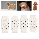 Pssopp Dog Leg Warmers Knitted, 4Pcs Winter Warm Socks Knitted Dog Leg Hock Protector Pet Elbow Protective Sleeve for Dogs