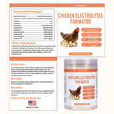 Chicken Electrolyte for Water, Ideal for Hydration, Immunity, Digestive Health, Chicken Vitamins, Electrolytes, and Probiotics, Multipurpose Poultry Vitamins for Chickens, Ducks, Turkeys, 8.8 OZ