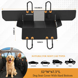KARMNEEV Dog Seat Extender for Cars, Heavy-Duty Waterproof Dog Travel Back Seat Bridge, Anti-Scratch, Easy-Clean Surface, Designed for SUV and Truck Owners with Active Dogs, 400lb Max Load