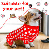3 Pieces Dog Pajamas Puppy Soft Pets Clothes Dog Jumpsuit for Small Medium Large Pets Cute Apparel Bodysuits for Girl and Boy, 3 Styles(S Fits 3.3-5.5 lbs)