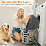 Dog Bed Covers Replacement Washable Waterproof Round Bed Protector for Donut Bed & Dog Couch, Gray 45 Inch