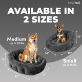 KindTail Medium Orthopedic Dog and Cat Bed - Faux Fur Luxury Cuddler for Pets Under 25lbs, Comfortable Waterproof Material with Nylon Base - 25" x 21" x 12" (Pink, Medium)