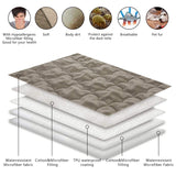 SPXTEX Dog Bed Cover Washable Pee Pads Dog Blankets for Puppy Large Dog Cat,Sofa Reversible Changing Pad Reusable 1 Piece（82"x82",Beige+Sand+Sand）