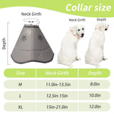 Gmkato Soft Dog Cone for Small Medium Large Pets After Surgery, Comfy Cone for Dogs, Cones for Dogs to Stop Licking, Pet Elizabethan Collar Alternative to Prevent Licking Wounds (Grey, XL)
