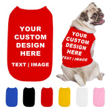 Custom Dog Shirt Personalized Dog T-Shirt with Text Logo Image Name Print Customized Breathable Summer Clothes for Small Medium Large Dogs