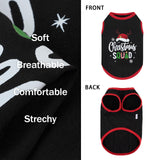 XPUDAC 4 Pack Christmas Dog Shirts Doggy Sleeveless Vest for Small Medium Large Dogs Boy Girl Xmas Puppy Tank Top Tee Shirts Pet Outfit Costume Cat Apparel, Red, Green, Black, 4XL