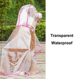 Dog Raincoat, Dog Jacket Hooded Slicker Poncho, Transparent Water Proof Resistant Rain Snow Pet Clothes for Small Medium Large Dogs Blue 8XL