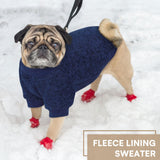 Queenmore Large Dog Sweater,Dog Fleece Sweater,Sweaters for Large Dogs,Sweatshirts for Dogs Girl Boy,Warm Soft Fleece Lining Crewneck Pet Winter Sweatshirts for Male Female Cats Puppy,Blue