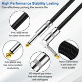 Guitar Cable, Guitar Cord 10ft, AMP Cord for Bass & Electric Guitars/Keyboard/Mandolin, Pro Audio Instrument Cable (Right Angle to Straight, Black)