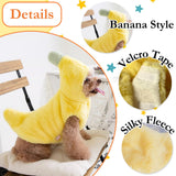 Dog Banana Winter Coat, Cute Extra-Warm/Soft Jackets for Small Dogs Under 35 lbs, Halloween Christmas Dress Up Outfit Clothes (Large)
