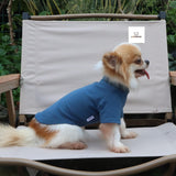 LOPHIPETS Everyday Soft Cotton Dog Short Sleeve T-Shirt for Small Dogs Breeds | Fits 10-14 lbs | 2-Pack Navy & Red, X-Large