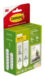 Command 15 lb & 10 lb Large and Medium Picture Hanging Strips 28 Assorted Pairs (56 Command Strips), Damage Free Hanging Picture Hangers, Wall Hanging Strips for Home Decor, White Adhesive Strips