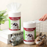 Yeyeplum 2 Pack Small Animal Cage Wipes 120 Count Small Animal Cage Clean up Wipes Removes Stubborn Caked-on Hamster Cage Cleaner for Pet Bunny Supplies Cleaning Deodorizing