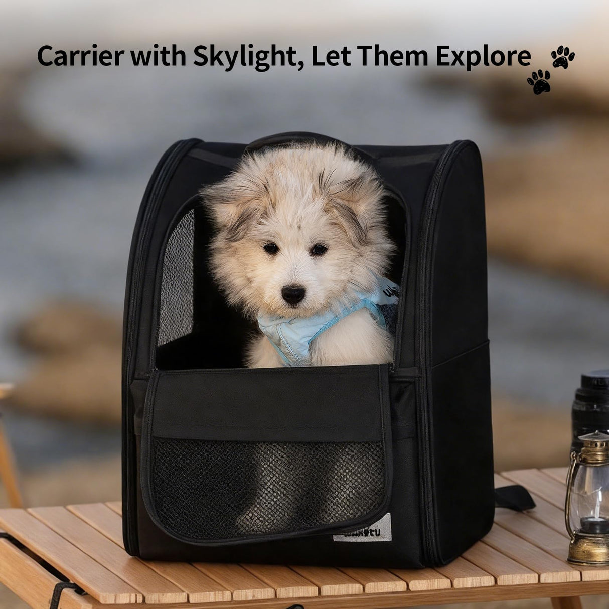 wakytu Cat Carrier Backpack,Steel Wire Frame More Stable,600D Wear-Resistant Oxford Fabric, Dog Carrier Cat Backpacks Suitable for Travel,Black