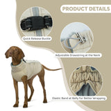 IDOMIK Warm Dog Coat with Harness, Waterproof Reflective Dog Jackets for Small Medium Large Dogs, Fleece High Collar Winter Jacket with Zipper, Pet Winter Snowsuit Clothes for Cold Weather,Khaki XL