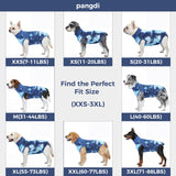 pangdi Recovery Suit for Dogs After Surgery, Spay Suit Female Spay & Male Neuter, Dog Onesie Body Suits for Post-Surgical, Abdominal Wounds and Skin Conditions, Blue, XL