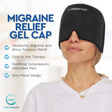 2 Pack - Migraine Relief Cap Ice Head Wrap Headache and Migraine Hat | Headache Relief with Hot/Cold Gel Head Ice Pack with Face and Eye Headache Mask Compress