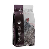 Pink Rose Organix Layer Pellet Feed, 40lbs - Non-GMO, High-Protein Poultry Feed for Healthy Hens & Nutritious Eggs, 17.5% Protein - USDA Certified Organic Blend, Soy & Corn-Free