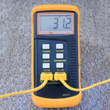 K Type Thermocouple Thermometer(-50~1300°C) Digital Dual Channel, 2 Thermometer Pipe Clamp 2 Thermocouple Sensor Probes, Pipe Temperature Clamp Thermocouple High Accuracy Readings