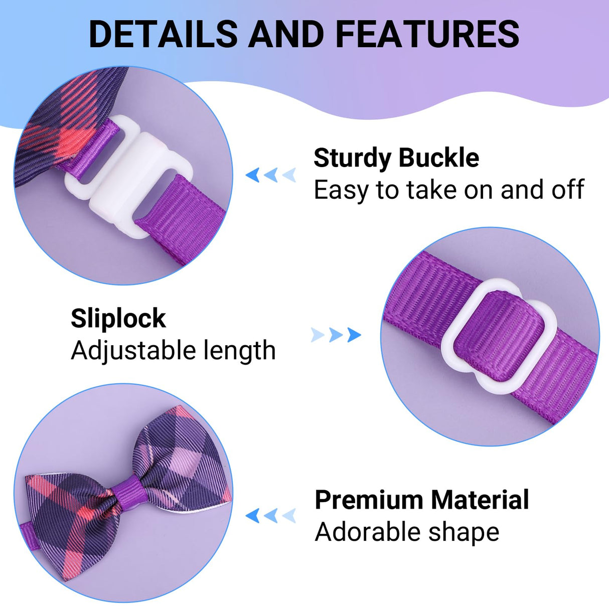 Segarty Dog Bow Ties and Small Dog Tie Set, 100 Pack Bowties for Pets Adjustable Bowties Pet Necktie Collar Set Grooming Accessories Bulk for Cats Puppy Birthday Wedding Party