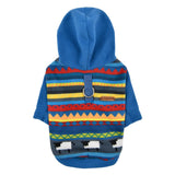 Puppia Kosa Winter Hoodie Warm Cozy Fashionable for Small Dogs, Teal, Small