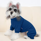 XPUDAC 3 Pack Fleece Dog Pajamas Winter Dog Clothes for Small Medium Dogs Boy Girl Warm Soft Puppy Outfit Pet Costume, Light Sky Blue, Navy, Light Gray, 2XL