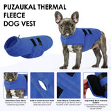 PUZAUKAL Dog Sweater,Adjustable Dog Sweaters for Small, Medium and Large Dogs Boys Girls, Dachshund Chihuahua Fleece Dogs Sweater(Blue,XL)
