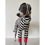 ESCCBOO Italian Greyhound Onesie Clothes, Turtleneck Striped Shirt for Whippets Puppy, Light and Thin Shirt for Spring and Summer (Small)