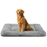 Washable Dog Crate Bed Mat for Medium/Large Dogs – All-Season Comfort with Ultra-Soft Flannel & Heavy-Duty Support (Gray, 36''L*23''W)