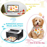 Kacctyen 100 Pcs Sublimation Blank Dog Bandanas Heat Transfer Washable Triangle Scarf DIY Sublimation PET Bandana Bib Kerchief Puppy Accessories for Dogs Cat, White(30.71 x 21.65 Inch)