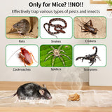 6 Pack 47 * 11 in Large Rat Traps, Heavy Duty Sticky Mouse Traps for House Indoor, Extra Strength Snake Traps for Mice Rat Snake Roach Lizard Spider Scorpion and Other Pests