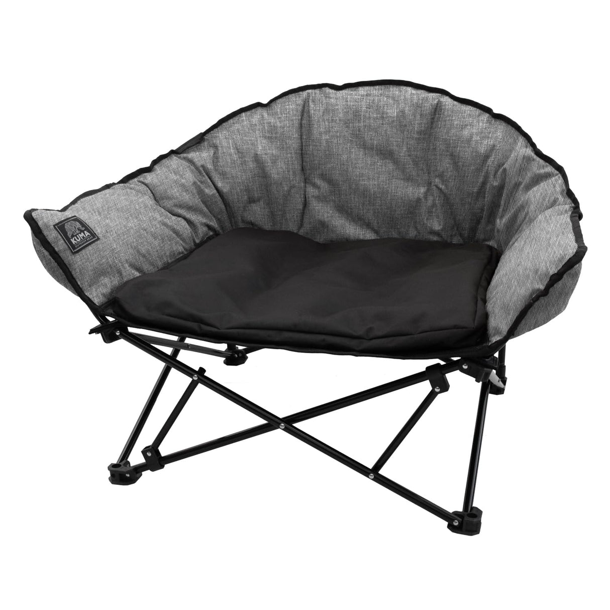 Kuma Outdoor Gear Lazy Bear Dog Bed with Carry Bag, Ultimate Portable Luxury Outdoor Dog Bed for Camping, Glamping & Outdoor Adventures (Heather Grey)