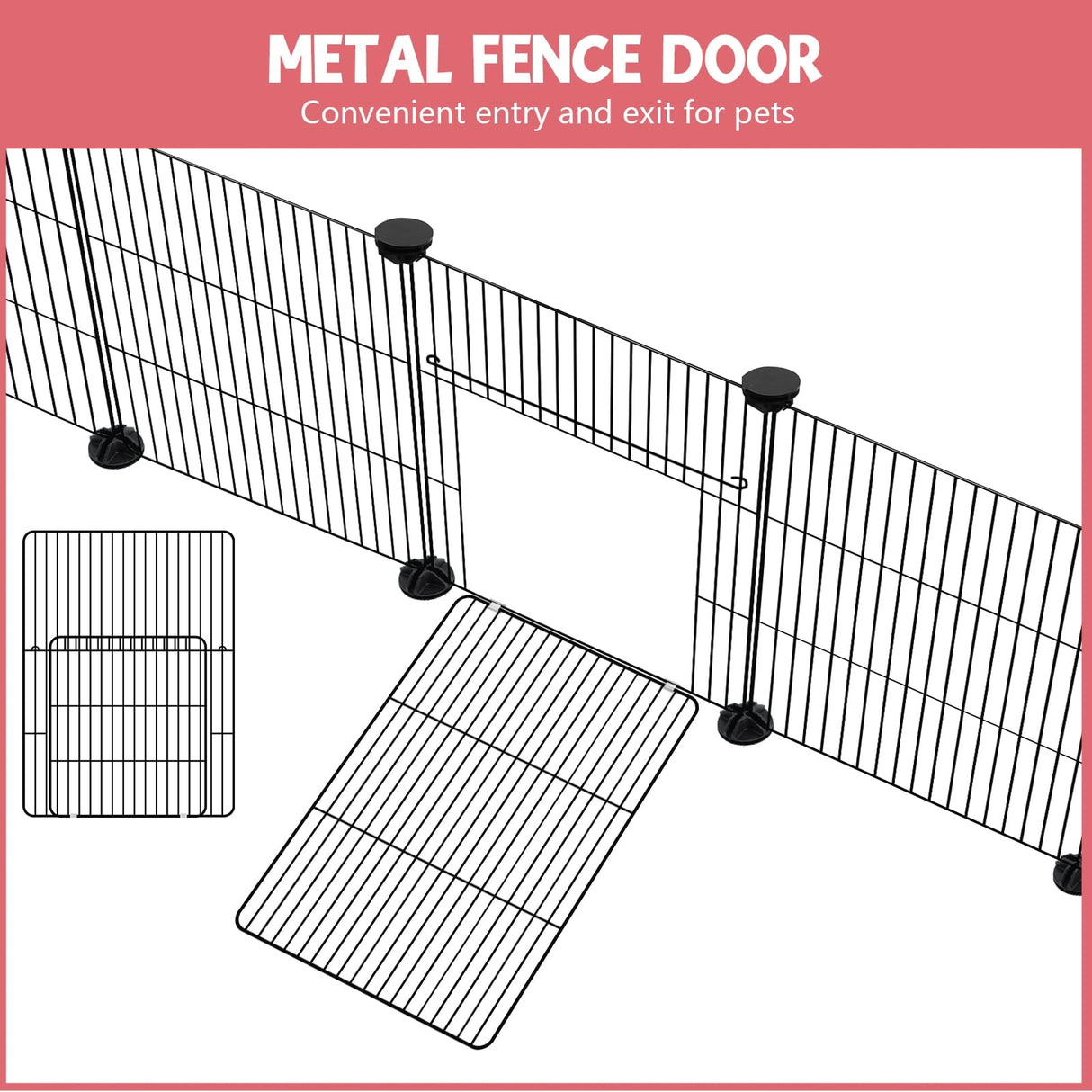 32 Panels Small Animal Playpen,47.5" x 23.7" x 31.5" Pet Playpen with Upgrade Waterproof Mat,C&C Cage for Guinea Pigs, Rabbit/Bunny Cage, Bunny/Puppy Play Pen, Indoor Outdoor Portable Metal Fence