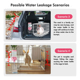 Vannon Small Animal Water Dispenser for Cage, 30oz Auto Feeding Crate Water Bottle for Rabbit, Chinchilla, Ferret, Guinea Pig, Squirrel, Hedgehog, Pet Nozzle Diameter: 10mm, BPA Free, Pink