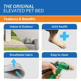 Coolaroo Original Elevated Dog Bed - Breathable Off-The-Ground Pet Bed with Cooling Fabric, Joint Relief & Moisture-Resistant Fabric, 100% Recyclable, Easy Clean, Nutmeg, Large
