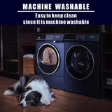 Machine Washable Dog Bed, Deluxe Plush Dog Crate Pad and Cat Bed, Anti-Slip Bottom Kennel Pad Mat, Fuzzy Pet Beds for Large, Medium, Small Dogs Breeds (Dark Grey, 36.0"L x 24.0"W x 3.0"Th x 1 Pack)