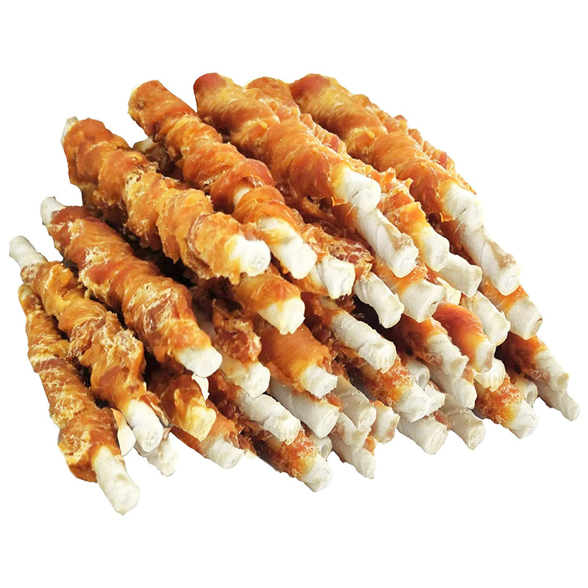 MON2SUN Dog Treats, Rawhide Twist Chicken Hide Sticks, Suitable for Puppy and Small Dogs, 5 Inch (Chicken, 14.11 oz)