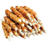 MON2SUN Dog Treats, Rawhide Twist Chicken Hide Sticks, Suitable for Puppy and Small Dogs, 5 Inch (Chicken, 14.11 oz)