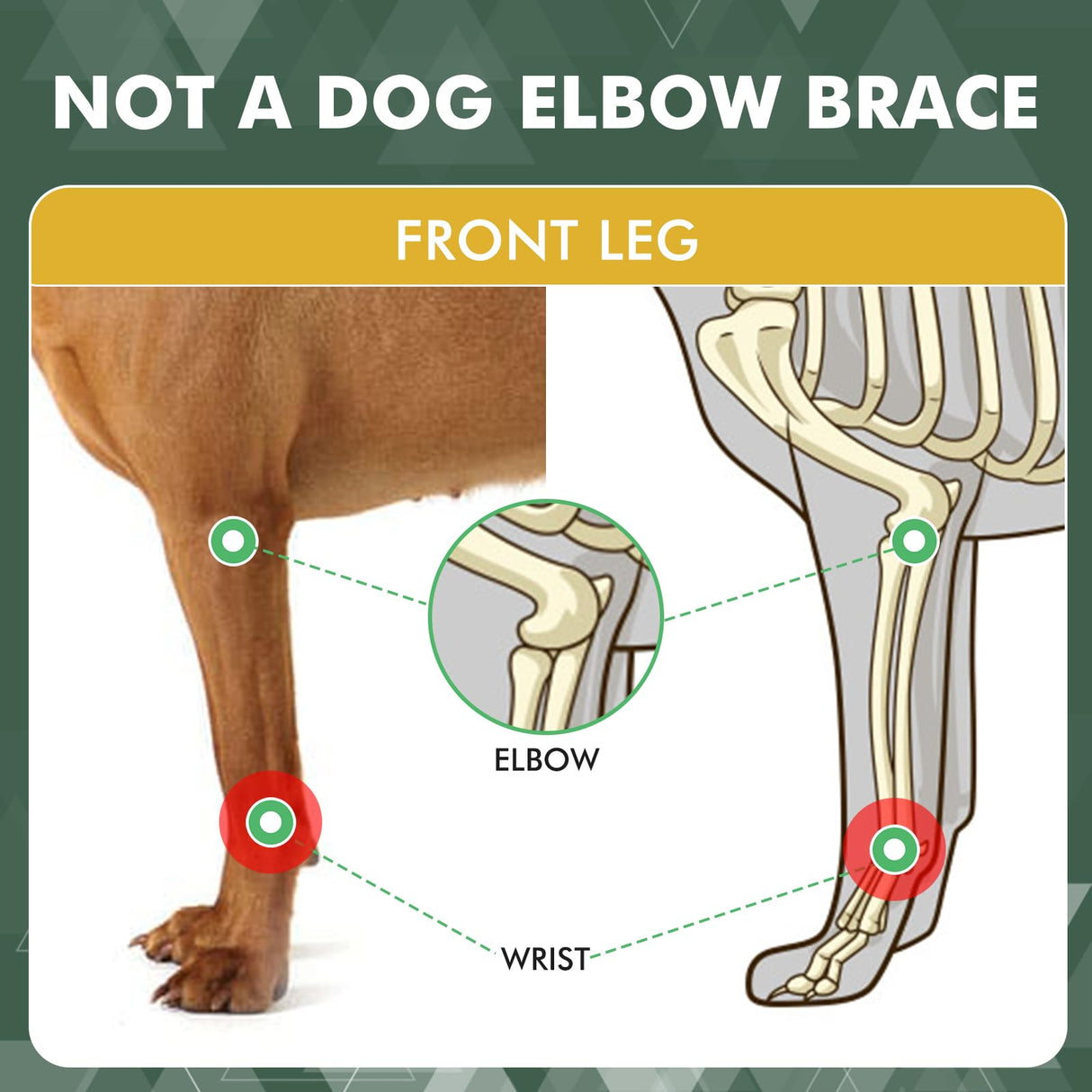 GFKRHPNY Pair of Dog Leg Braces for Front Hock Joint, Dog Front Leg Wrist Brace with Metal Spring Inserts, Dog Leg Sleeve with Reflective Straps, Prevents Injuries and Sprains, XS/S