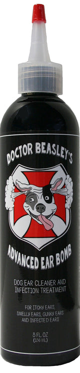 Doctor BEASLEY'S Advanced Ear Bomb is a Powerful 1 Step Cleaning Solution Treatment for Dog Ear Infections; Cleaner Replaces Drops, Vet Visits, Medication, Antibiotics for Yeast and Fungus, 8 Ounce