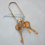CMVFYL Gold Brass Key Rings, Purse Bag Charms for Handbags, Screw Lock Key Organizer, Carabiner Keychain Clip for Keys