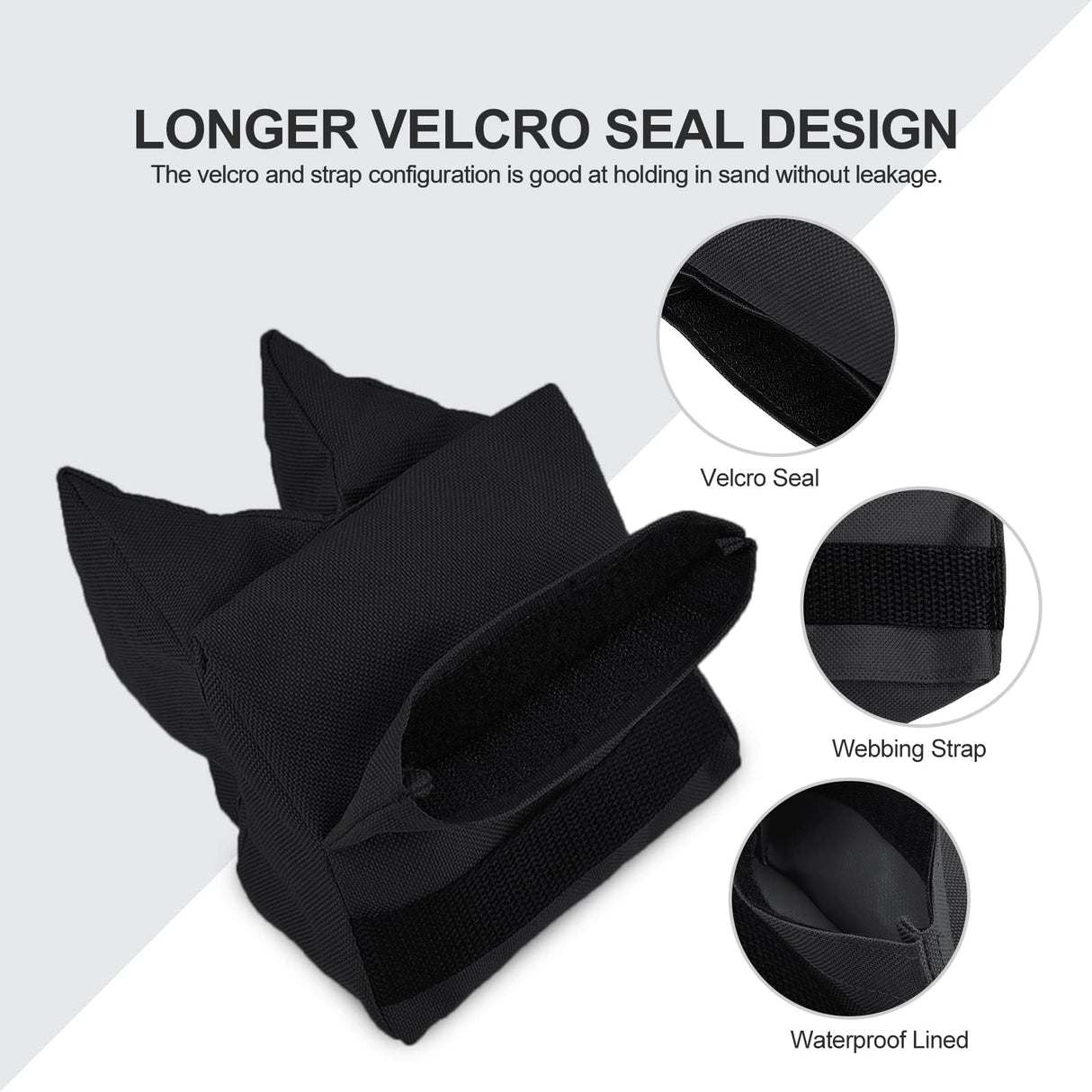Twod Outdoor Shooting Rest Bags - Target Sports Bench Rest with Front & Rear Support SandBag Stand Holders for Gun Rifle Shooting Hunting Photography - Black