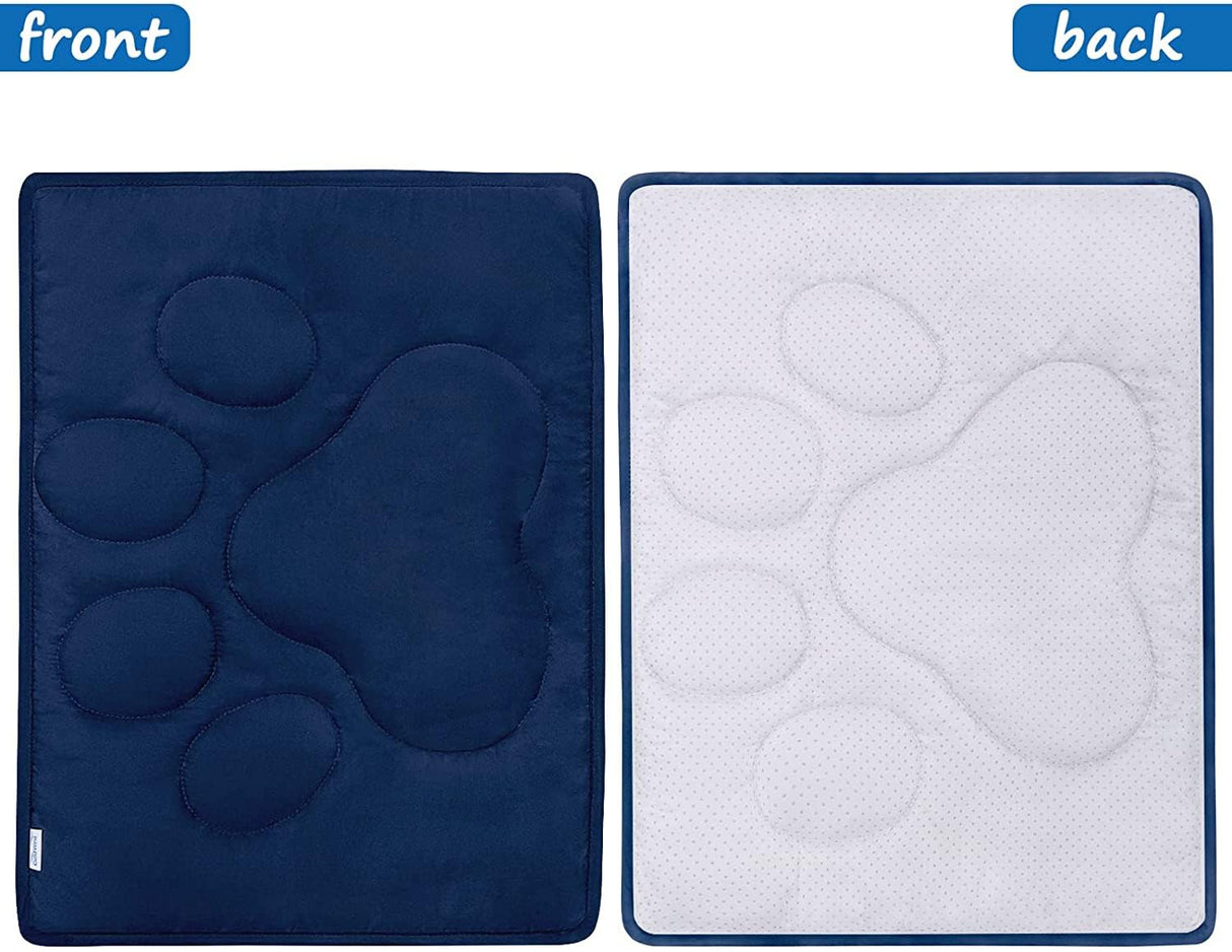 Dog Crate Pad(30"x 48"), Mats for Sleeping, Breathable Crate Bed Pad,Dark Colored to Hide Stains, Navy