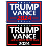 WENWELL Donald Trump and JD Vance 2024 Flags 3x5 Ft,Make America Great Again Trump Vance '24 Presidential Campaign Banners flag for car Boat Outdoor,2-Pack,1 Blue & 1 Black Flag with 2 Brass Grommets Each