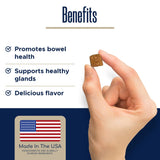 Glands Bowel Support - 120 Delicious Scoot Soft Chews for Scooting, Healthy Anal Glands, and Digestive Health - Made with Pumpkin Powder for Dogs